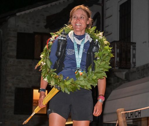 Isabelle Ost all'arrivo a Courmayeur Isabelle Ost all'arrivo a Courmayeur
