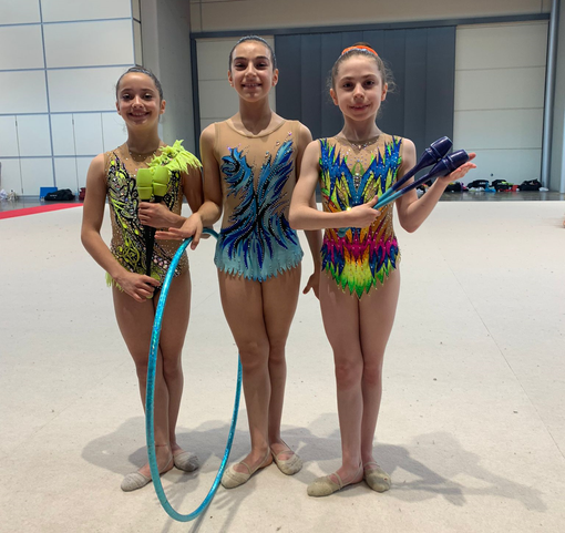 Ritmica: Sveva Ottobon, MariaPaola Rigo, Angelica Brunetti e Anna Gusulfino al vertice delle gare nazionali di Rimini