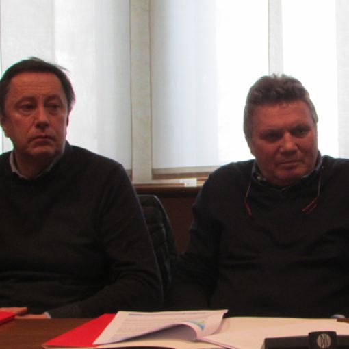 Da sn Franco Allera e Ivo Charrère durante la conferenza stampa di presentazione dell'evento
