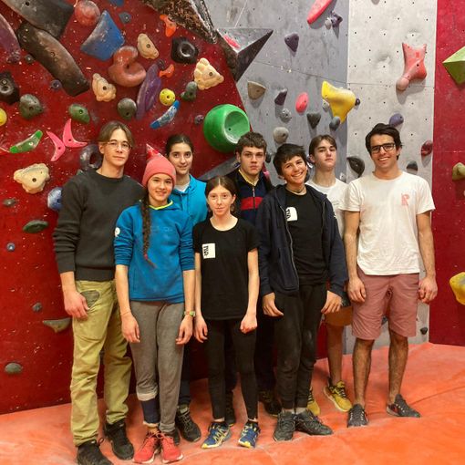 Da sn:: Federico Deleonard, Greta Baccon, Claire Charbonnier, Alessia Raspo, Jean-Marie Joly, Giacomo Zanetti, Michael Fassino e Antonio Charrere