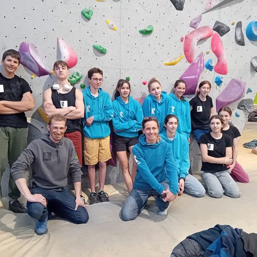 Da sn: Giacomo Zaninetti, Michael Fassino, Alessandro Bonin, Greta Baccon, Amelie Girod, Alisée Calvel, Alessia Raspo.