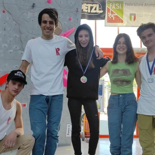 Da sinistra Ivan Vuillermoz, Antonio Charrere, Camilla Armaroli, Margot Savoye, Nicolas Charbonnier
