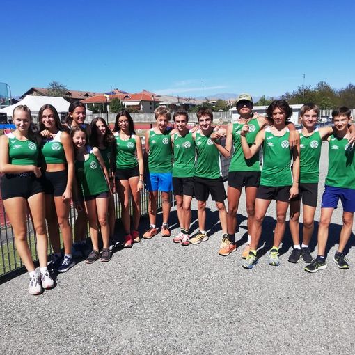 Lo squadrone dell'Atletica Cogne a Volpiano