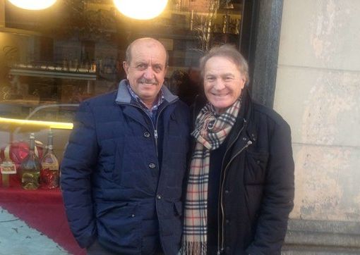 Renzo Bionaz (sn) con Josè Altafini