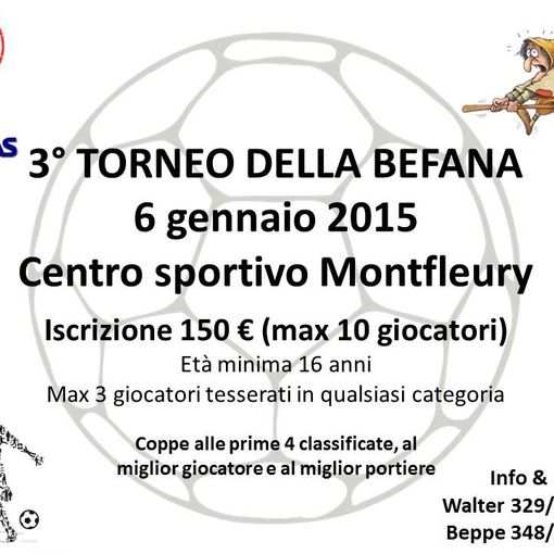 CALCIO A 5: Torneo della Befana al Montfleury
