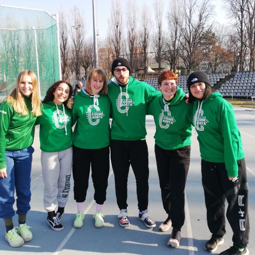 Da sn: Goyet Kirsten, Lo Baido Beatrice, Aresca Giulia, Plebs Laurent, Dal Mut Christine, Raso Martina