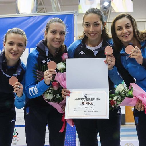 CDM spada femminile: Isola e Clerici terze nella prova a squadre a Dubai