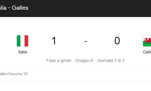 ITALIA - GALLES FINE DEFINITIVO