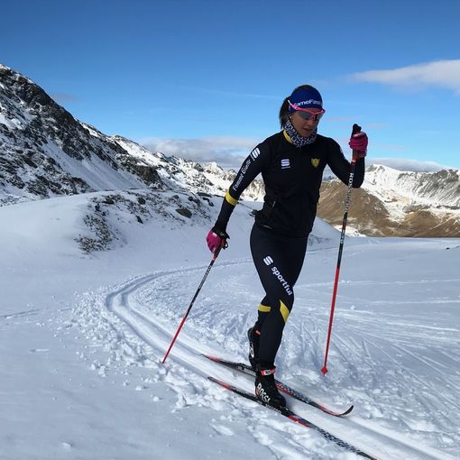 Fondo: Greta Laurent ed Elisa Brocard nella prova di Campionato Italiano