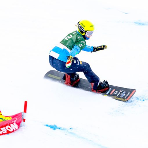 MICHELA MOIOLI SUL GRADINO PIU’ ALTO DEL PODIO NELLO SBX DI CDM A CERVINIA