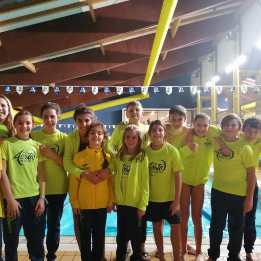 Nuoto: Nonostante la stanchezza brillano le stelle dell'Aosta Nuoto