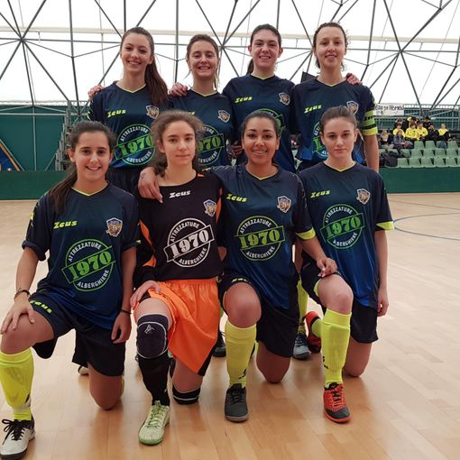 la formazione dell'Aosta 511 femminile di calcio a 5