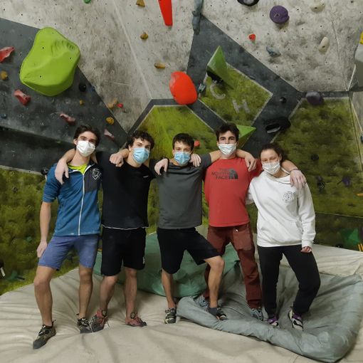 Da sn: Nicolas Charbonnier, Morgan Marchioro, Ivan Vuillermoz, Nicolo Mosele, Silvia Cazzanelli
