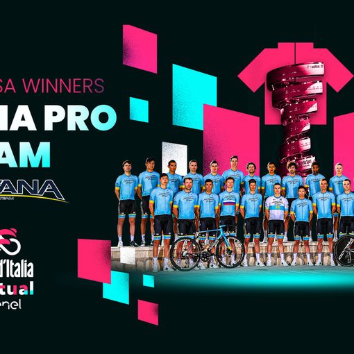 L'Astana Pro Team può celebrare la Maglia Rosa finale, dopo aver guidato la classifica generale del Giro d'Italia Virtual sin dalla prima tappa