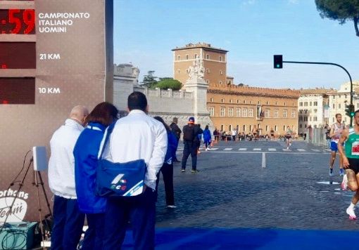 Omar all'arrivo della Mezza
