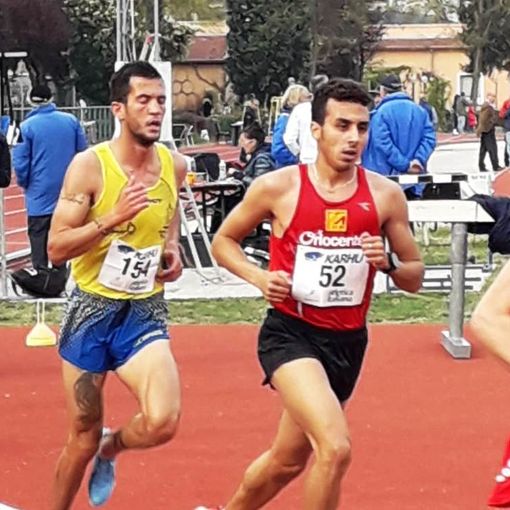 Omar Bouamer (Pol. Sant’Orso) con la maglietta gialla