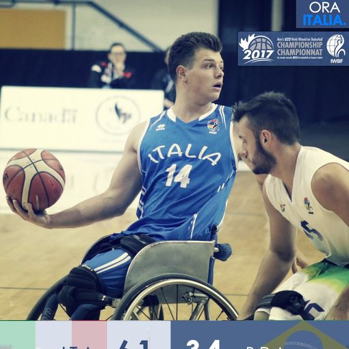 Pallacanestro integrato: Al secondo match mondiale, a Toronto, vittoria contro il Brasile per gli azzurrini U23