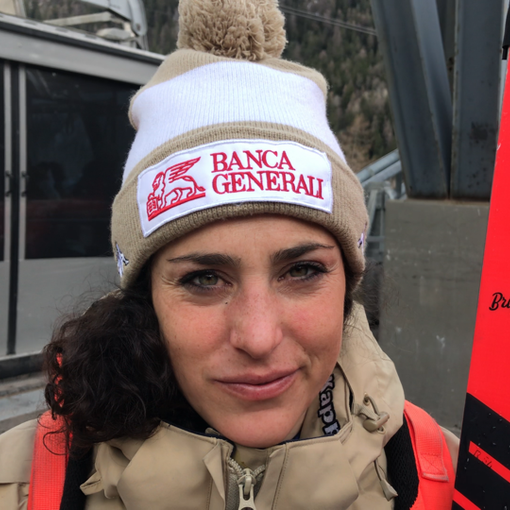 Federica Brignone dopo l'allenamento a Courmayeur (foto di Fabio Marongiu)