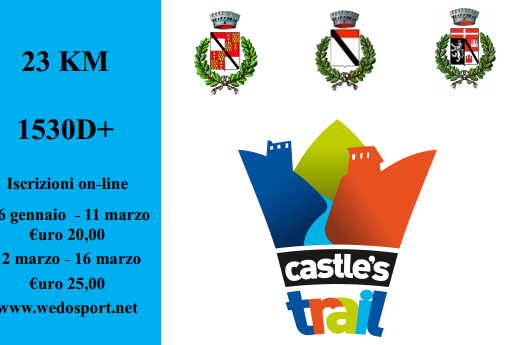 Sabato 18 marzo 2023 - Sesta edizione del Castle's Trail