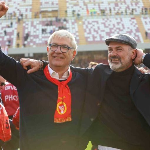 Floriano Noto (sn) e Vincenzo Vivarini (foto catanzaro calcio)