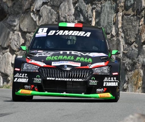 Nella foto (Alquati) i vincitori Elwis Chentre e Fulvio Florean sulla Skoda Fabia R5