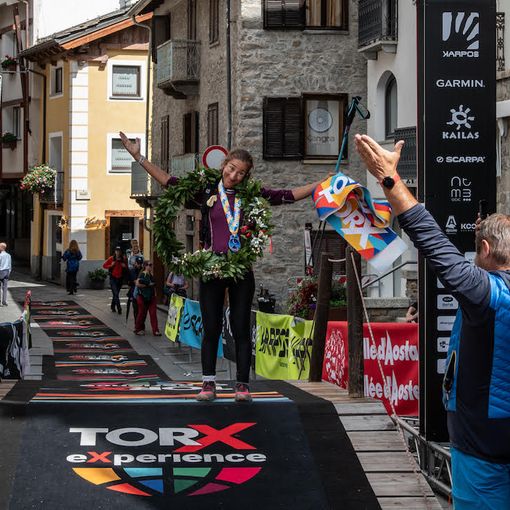 Florence Golay-Geymond, vincitrice del TOR450 - Tor des Glaciers - Photo credits Alessandro Zambianchi | Zzam Agency
