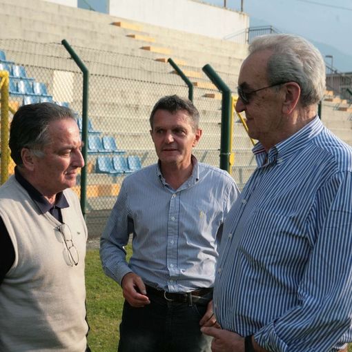 Livio Forma e Bruno Pizzul al Trofeo Topolino nel 2013