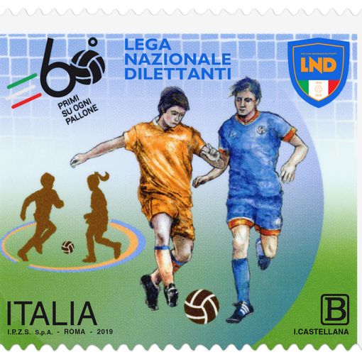 Calcio: Un francobollo per 60/mo anniversario Lega Nazionale Dilettanti