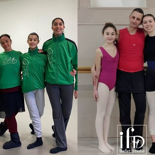 Da sn: Serena, Maria e Martina Antonia con Stefania Pace - A ds. Sofia Maria e Luna con Luigi Variale.