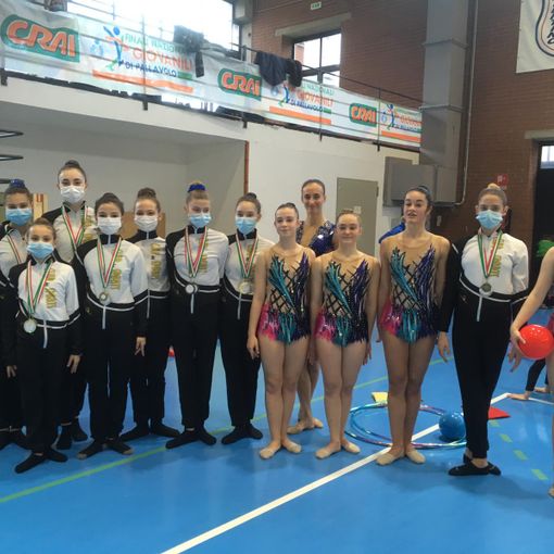 Le ginnaste A e B del Club des Sports a Volpiano
