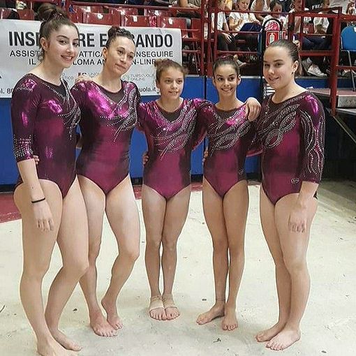 Fatima Rosset con la squadra di serie A del Gymnasium Treviso