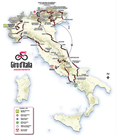 GIRO D'ITALIA 2024, PRESENTATO IL PERCORSO
