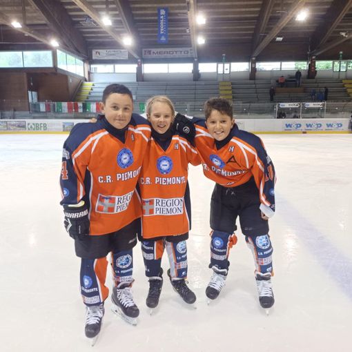 I piccoli Gladiators, da sn:  Nardella Simone (D), Rosset Xavier  (D) e Minniti Simone (A)