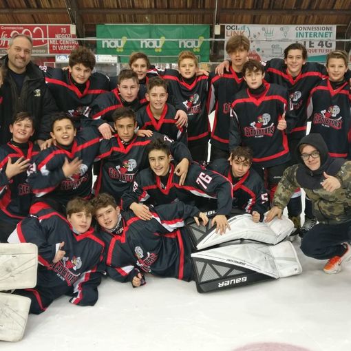 Hockey ghiaccio: U15; I rossoneri Gladiators sono andati a vendemmiare a Varese
