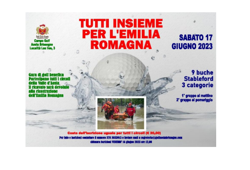 Il Golf della Valle d'Aosta per l'Emilia Romagna