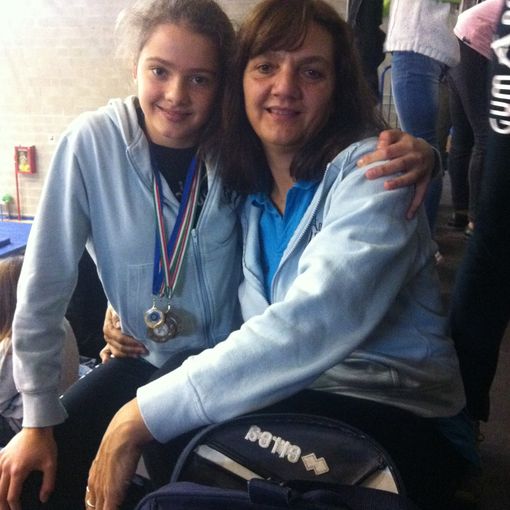 Héléne Dotti con la sua mamma-istruttrice Gabriella Boaretto