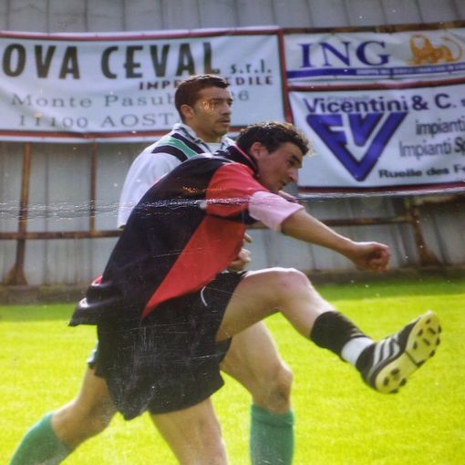 Alessandro Lo Piccolo in azione con la maglia dell'Aosta Sarre