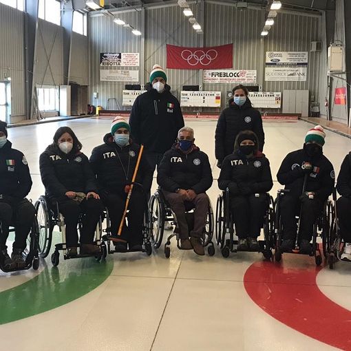 La Nazionale al raduno di Pinerolo wheelchair curling