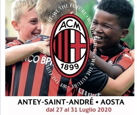 Calcio: Il  Milan Academy Junior Camp arriva ad Antey dal 27 al 31 luiglio