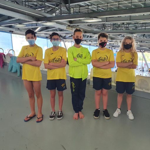 Nella foto da sn: Matteo Espositi, Angelica Coletta, Lorenzo K. Miserocchi, Aurora Furfaro e Corinne Désandré.