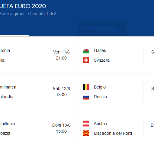 UEFA EURO 2020: L'Italia sfiderà la Turchia a Roma nella gara inaugurale