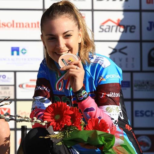 Nicole Pesse festeggia il titolo nel 2019 (foto di archivio)
