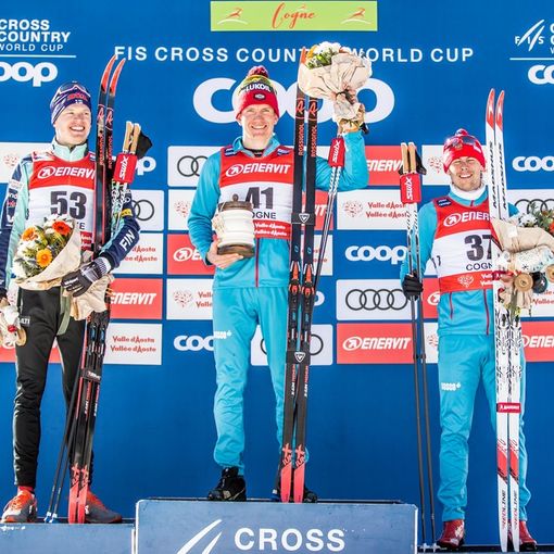 Il podio della 15 km