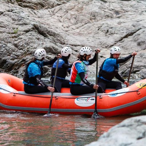 Vda rafting team: Carlotta, Elodie, Gaia, Letizia