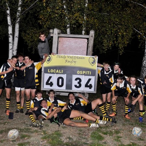 Giocatori da sx a dx in piedi: Clemy Ferré, Tommaso Vestena, Elia Tropiano, Denis Pal Alexandru, David Battendier, Laino Alessandro, Rosa Jacopo, Carlo Gobbi. Sdraiati da sx a dx: Domenico Scarfó, Matteo Sebastiani, Jacques Becquet, Filippo Malacarne.