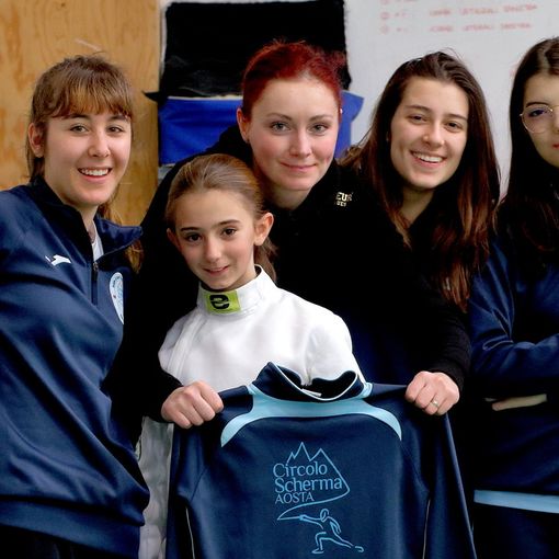 La squadra Cadette con Francesca Armaroli