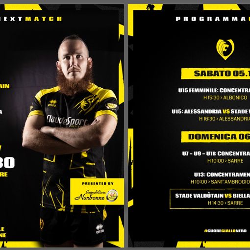 Rugby: Gli impegni dello Stade Valdôtain Rugby