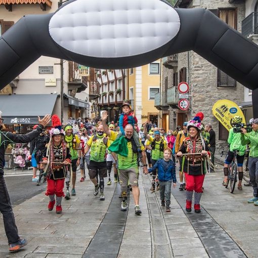 L'arrivo trionfale a Courmayeur