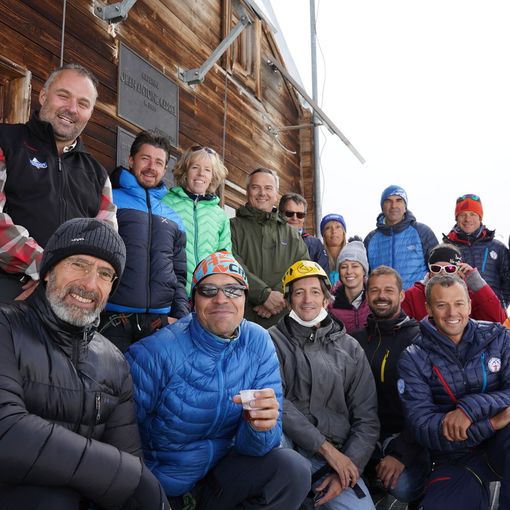 Foto di gruppo per gli organizzatori italiani ed elvetici di Trek+