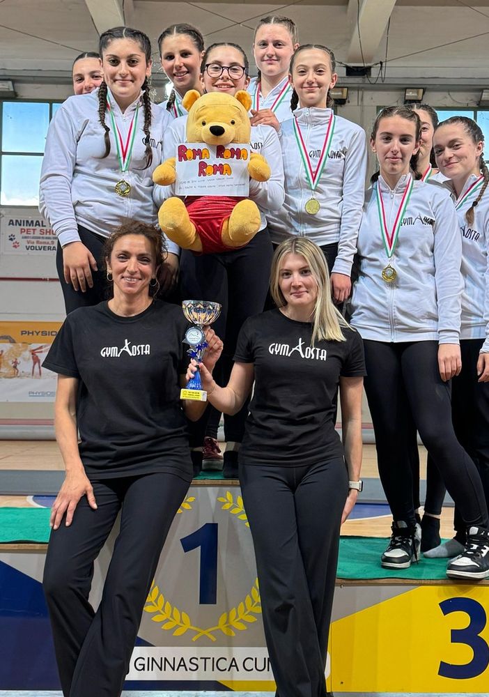 Le ragazze della Gym Aosta vincono a Cumiana